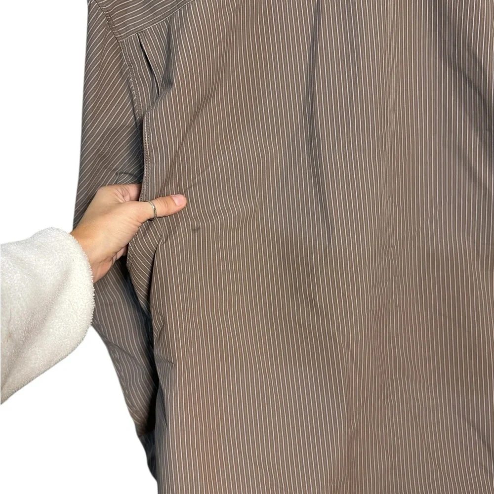 The North‎ face Mens XL Vented Nylon Roll Up Pinstripe Shirt
